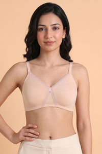 Zivame Essentials Double Layered Non Wired Full Coverage T-Shirt Bra - Cloud Pink — thumbnail 1